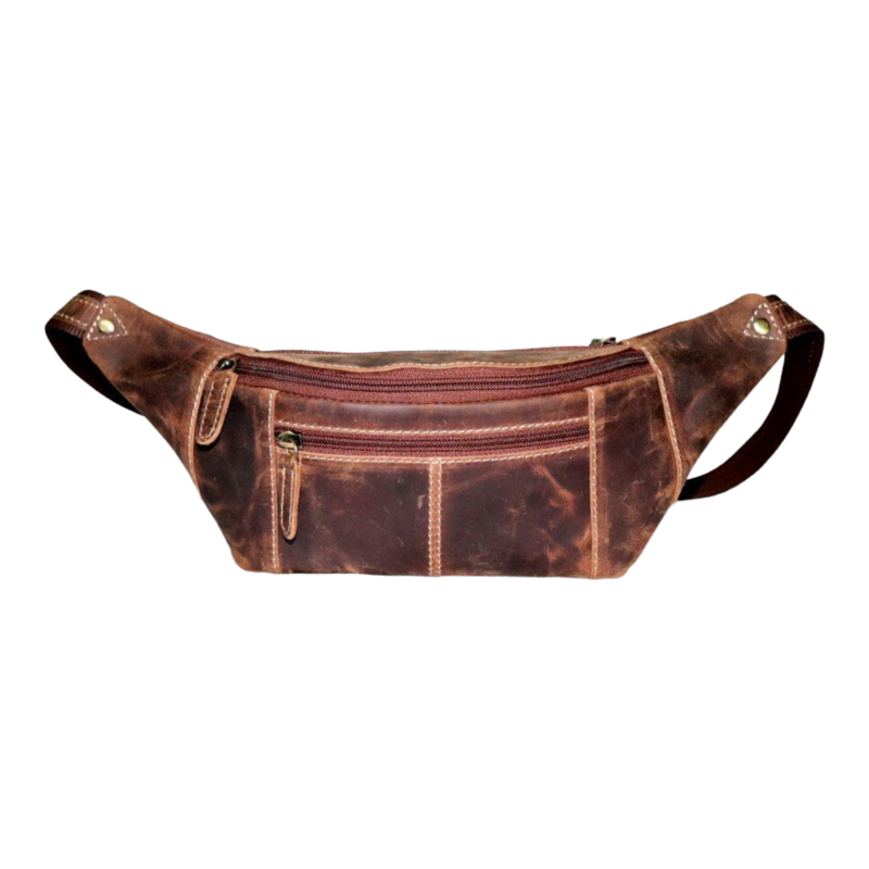 Leather waist bag SAK-100143